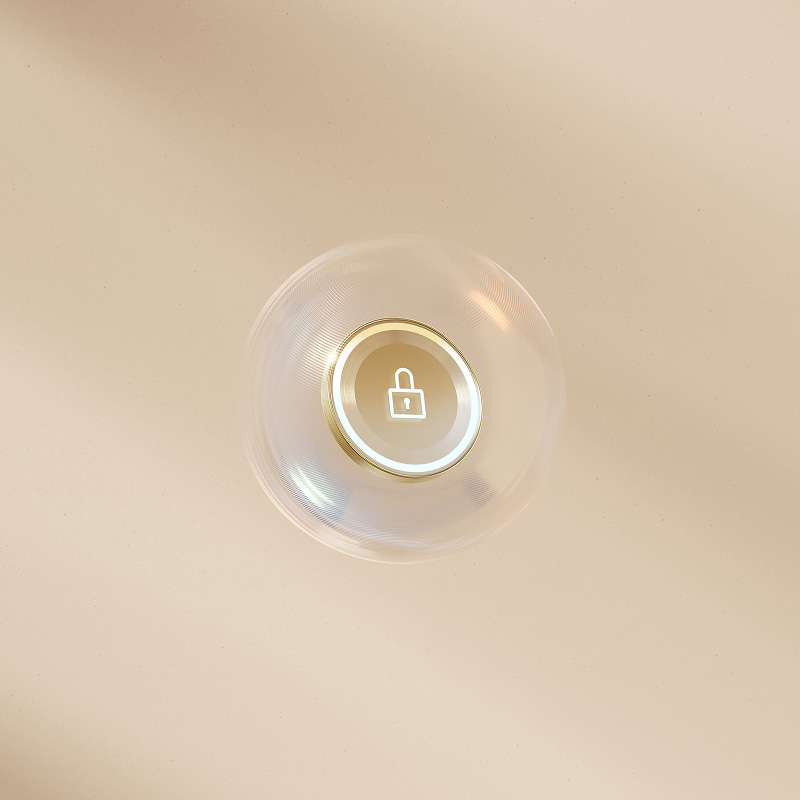 abstract art with lock symbol 